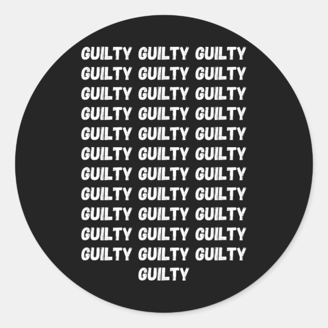Sticker Rond Coupable sur &# ; compte Trump Verdict Président 2 (Devant)