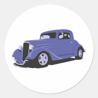 Sticker Rond Coupe bleue