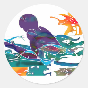 Sticker Rond Coupe-circuit de brasse