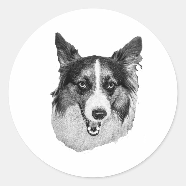Sticker Rond Coupe d'automne joyeuse (Devant)