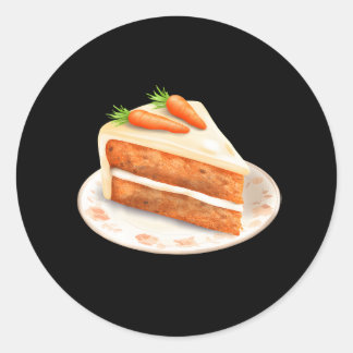 Sticker Rond Coupe de gâteau de carottes mignonne pour femmes g