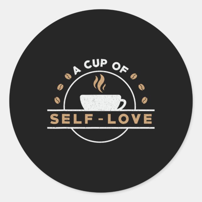 Sticker Rond Coupe De L'Amour Propre Sensibilisation À L'Anxiét (Devant)