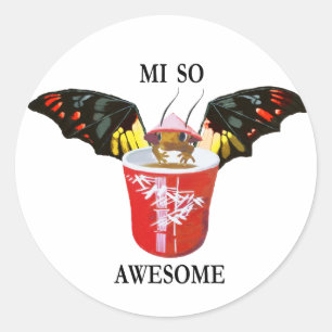 Sticker Rond Coupe du Dragon et de Chine