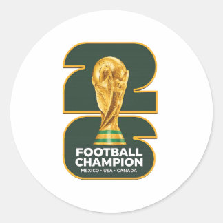 Sticker Rond Coupe du Monde de Football 2026