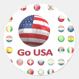 Sticker Rond Coupe du monde des États-Unis 2010 Afrique du Sud
