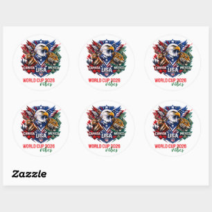 Sticker Rond Coupe du monde d'harmonie faunique tribale 2026