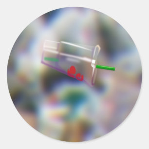 Sticker Rond Coupe En Plastique 60 Entier