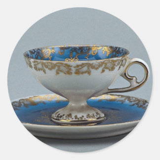 Sticker Rond Coupe et soucoupe aux motifs colorés