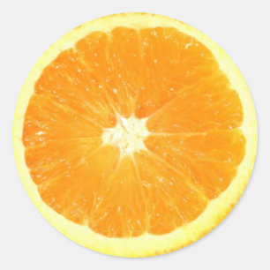 Sticker Rond Coupe orange