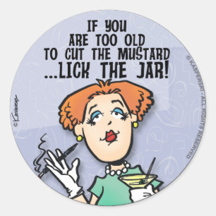 Sticker Rond Couper La moutarde