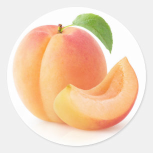 Sticker Rond Couper les abricots