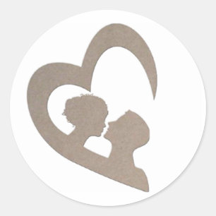 Sticker Rond Couple dans l'amour