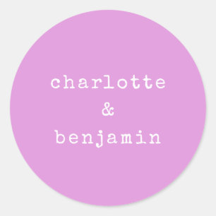 Sticker Rond Couple de caractères minimalistes rétro