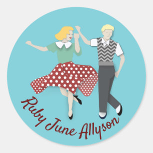 Sticker Rond Couple de danse