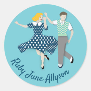 Sticker Rond Couple de danse