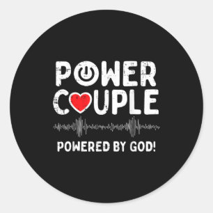 Sticker Rond Couple de la Saint-Valentin Dieu Puissant Hommes C