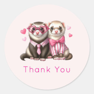 Sticker Rond Couple en Merci d'amour