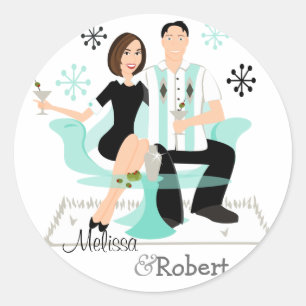 Sticker Rond Couple Snazzy