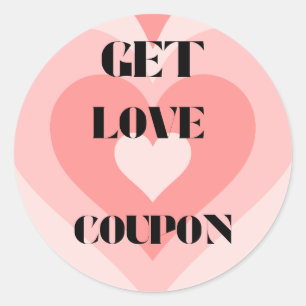Sticker Rond Coupon d'amour