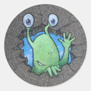 Sticker Rond Coupures de Sluggo
