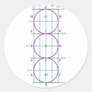 Sticker Rond Cour de 20x60m **Cercles**