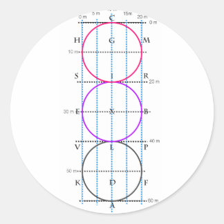 Sticker Rond Cour de 20x60m **Cercles**
