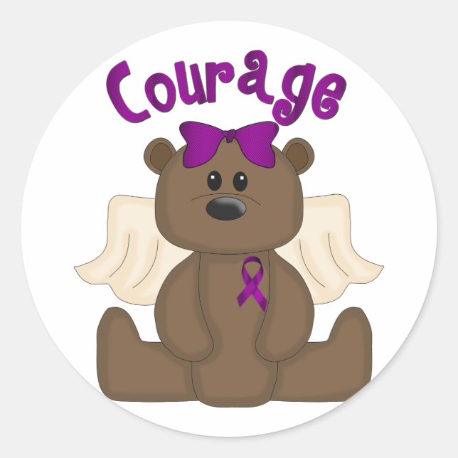 Sticker Rond Courage (Devant)
