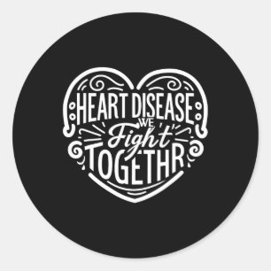 Sticker Rond Courage Dans L'Unité Sensibilisation Aux Maladies