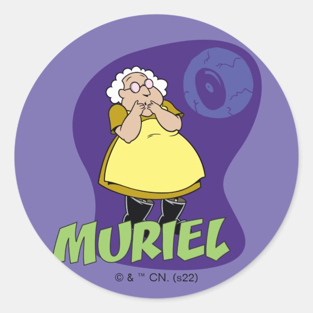 Sticker Rond Courage du chien lâché | Muriel Graphic (Devant)