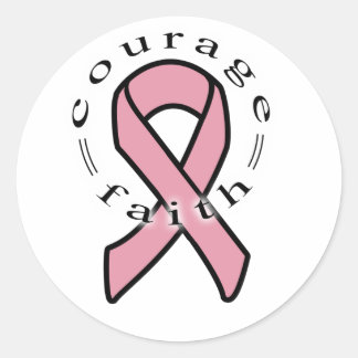 Sticker Rond Courage et foi