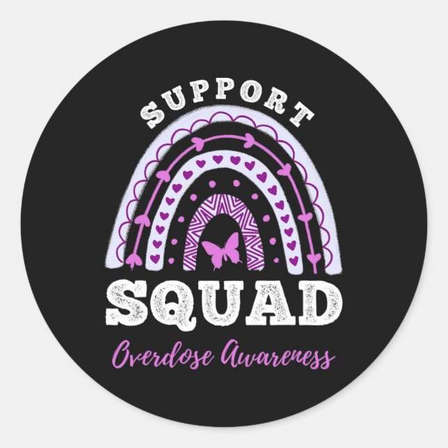 Sticker Rond Courbe arc-en-ciel (Devant)