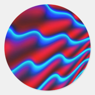 Sticker Rond Courbe arrière - plan motif d'onde