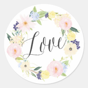 Sticker Rond Courbe florale Pastel Spring  Chaussures d'amour
