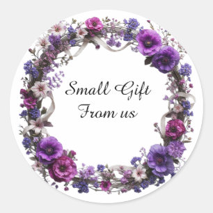 Sticker Rond Courbe florale vibrante