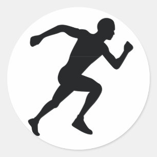 Sticker Rond Coureur