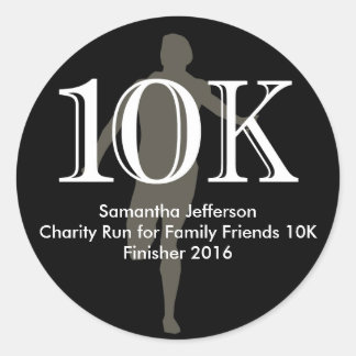 Sticker Rond Coureur personnalisé 10k Gardien cross-country