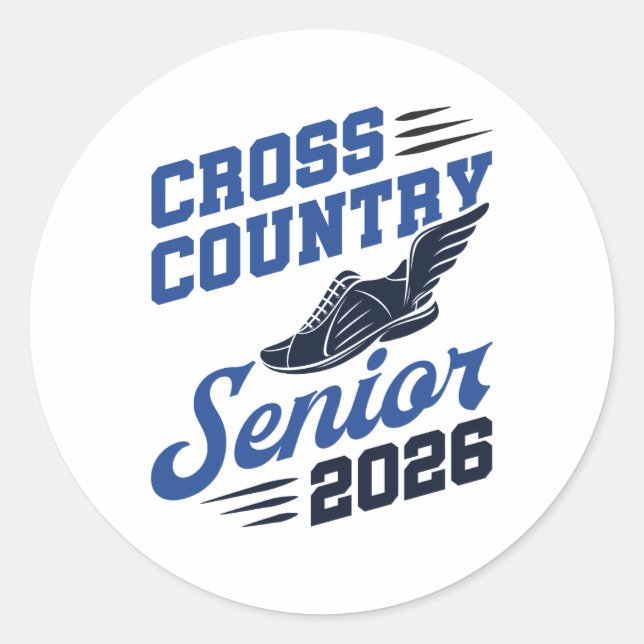 Sticker Rond Coureur X 2026 senior cross-country (Devant)
