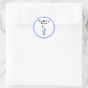 Sticker Rond Courir n’est pas pour les poulets - Humour de mara