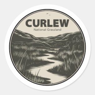 Sticker Rond Courlis National Grassland Idaho Stream