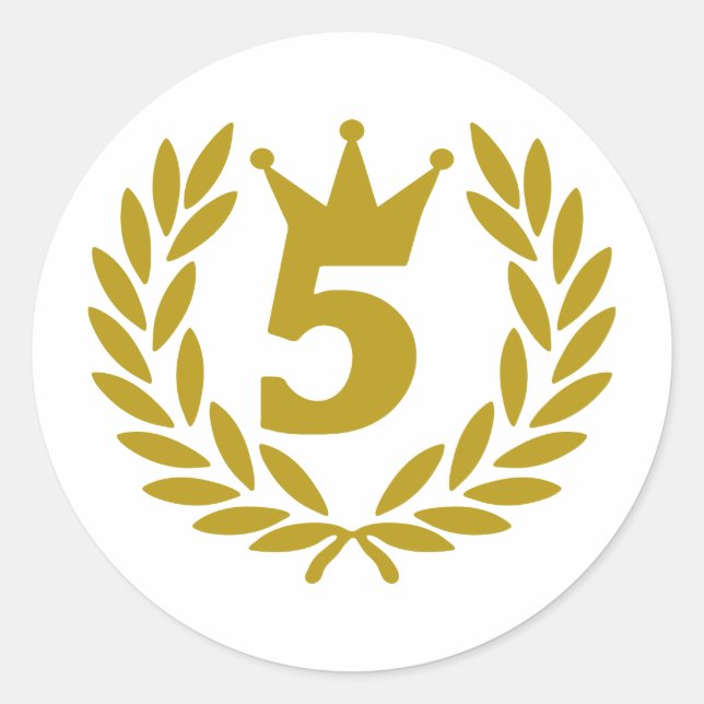 Sticker Rond couronne-5-véritable-laurier (Devant)