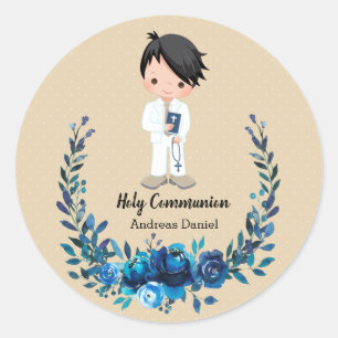 Sticker Rond Couronne bleue de la Sainte Communion