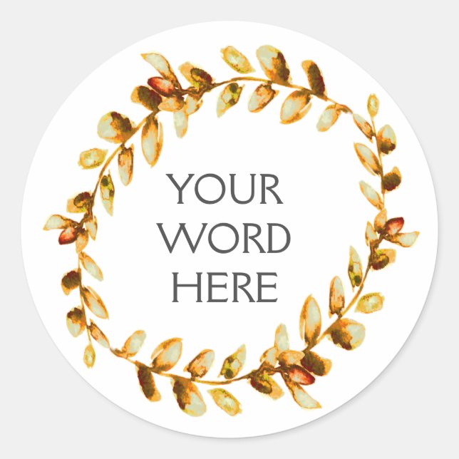 Sticker Rond Couronne botanique - Ceres - (Devant)