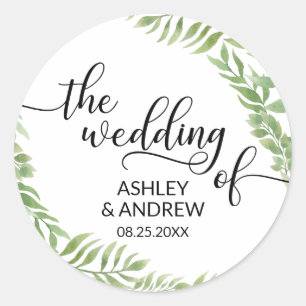 Sticker Rond Couronne botanique feuille Le Mariage des phoques