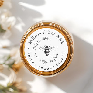 Sticker Rond Couronne botanique rustique destinée aux faveurs d