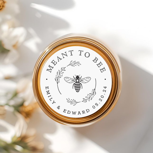 Sticker Rond Couronne botanique rustique destinée aux faveurs d (Créateur téléchargé)