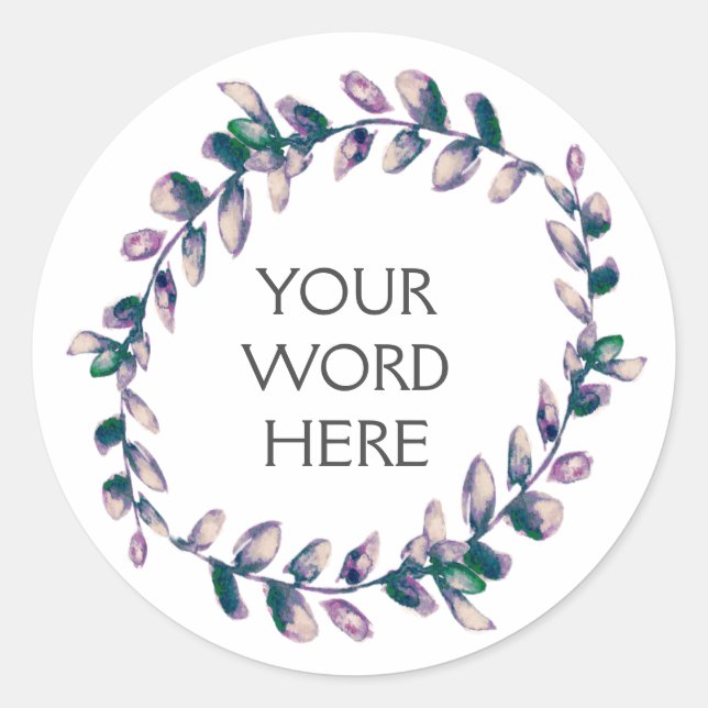 Sticker Rond Couronne botanique - Vénus - (Devant)