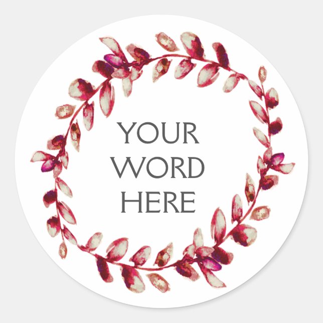 Sticker Rond Couronne botanique - Vesta - (Devant)