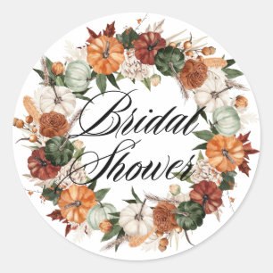 Sticker Rond Couronne de citrouilles Boho pour la mariée d'auto