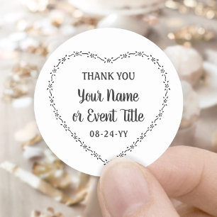 Sticker Rond Couronne de fleurs rustique simple pour mariage ch