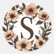 Couronne de haricots de café monogramme